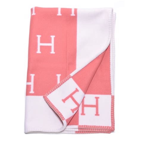 hermes pink baby blanket|hermes avalon baby blanket.